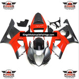 Suzuki GSXR1000 (2003-2004) Silver, Red & Black Fairings