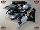 Silver and Black Fairing Kit for a 2005 & 2006 Suzuki GSX-R1000 motorcycle