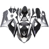 Silver and Black Fairing Kit for a 2005 & 2006 Suzuki GSX-R1000 motorcycle