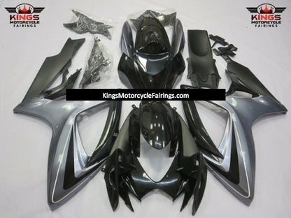 Suzuki GSXR750 (2006-2007) Silver & Black Fairings