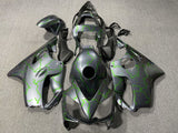 Silver and Green Lightning Fairing Kit for a 2001, 2002, 2003 Honda CBR600F4i motorcycle