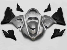 Silver and Matte Black Fairing Kit for a 2004 & 2005 Kawasaki ZX-10R motorcycle