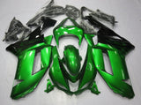 Green and Black Fairing Kit for a 2007 & 2008 Kawasaki Ninja ZX-6R 636 motorcycle