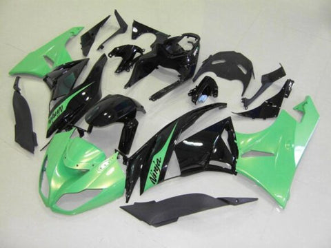 Fairing kit for a Kawasaki Ninja ZX6R 636 (2009-2012) Pearl Green & Black