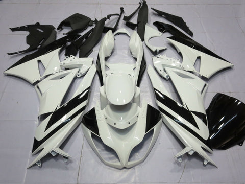 Fairing kit for a Kawasaki Ninja ZX6R 636 (2009-2012) White & Black