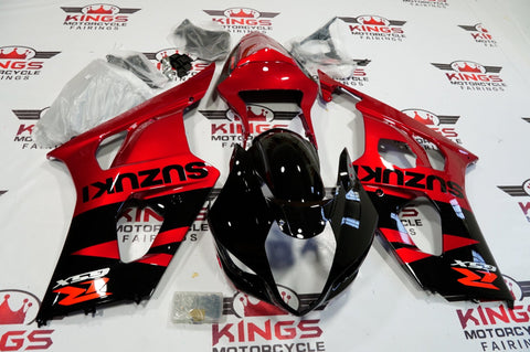 Suzuki GSXR1000 (2003-2004) Black & Candy Apple Red Fairings