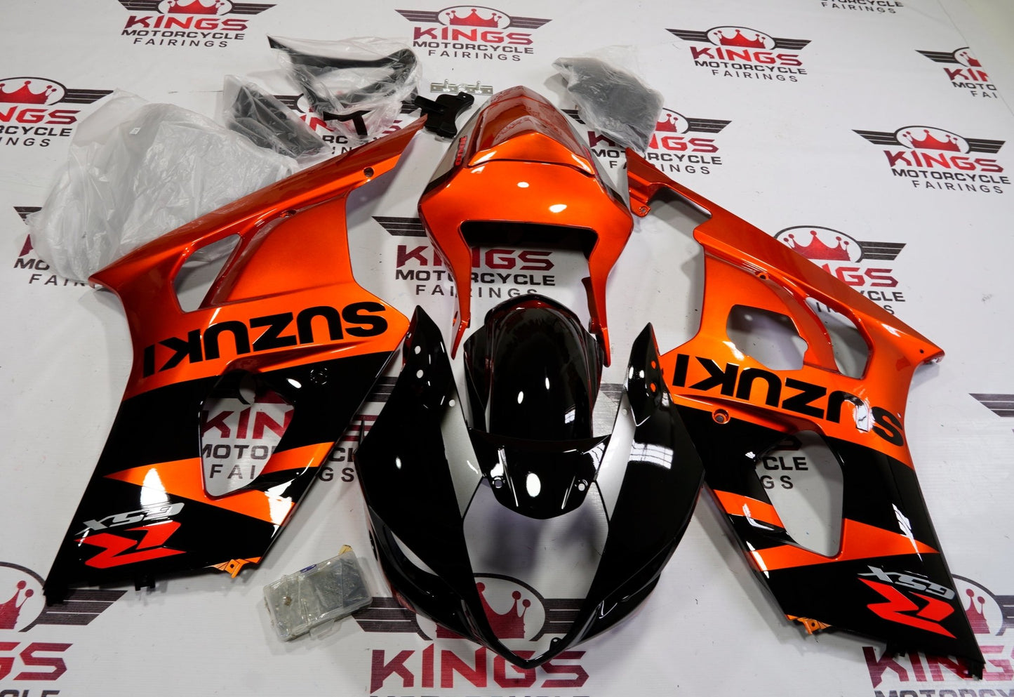 Suzuki GSXR1000 (2003-2004) Black & Orange Fairings