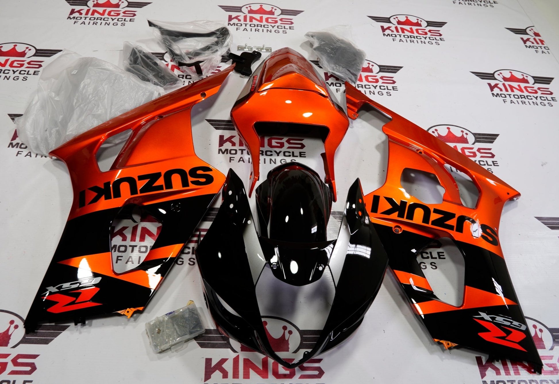 Suzuki GSXR1000 (2003-2004) Black & Orange Fairings