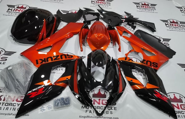 Suzuki GSXR1000 (2005-2006) Black & Candy Orange Fairings at KingsMotorcycleFairings.com.