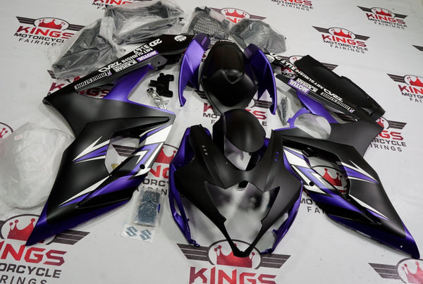 Suzuki GSXR1000 (2005-2006) Matte Black, Matte Blue & Matte Silver Fairings