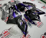 Matte Black, Matte Blue and Matte Silver Fairing Kit for a 2005 & 2006 Suzuki GSX-R1000 motorcycle.