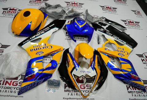 Suzuki GSXR1000 (2005-2006) Yellow & Blue Corona Fairings at KingsMotorcycleFairings.com