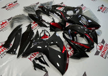 Faux Carbon Fiber and Red Fairing Kit for a 2009, 2010, 2011, 2012, 2013, 2014, 2015 & 2016 Suzuki GSX-R1000 motorcycle