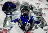 Suzuki GSXR1300 Hayabusa (1999-2007) Blue, Silver, Chrome & Red Fairings at KingsMotorcycleFairings.com