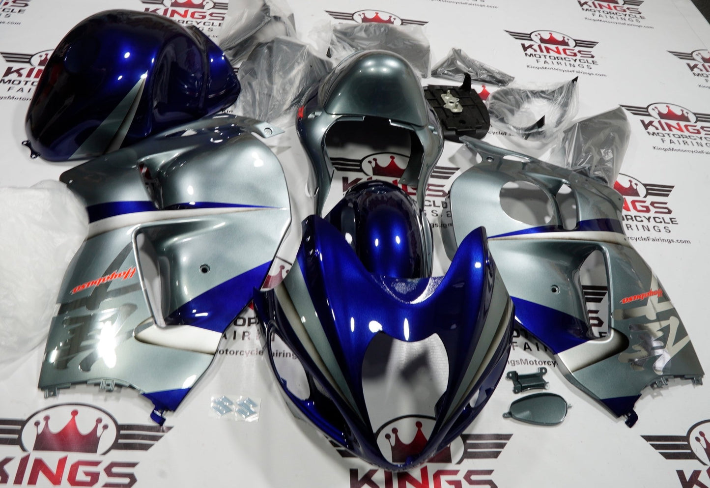 Suzuki Hayabusa (1999-2007) Dark Blue, Silver Fairings