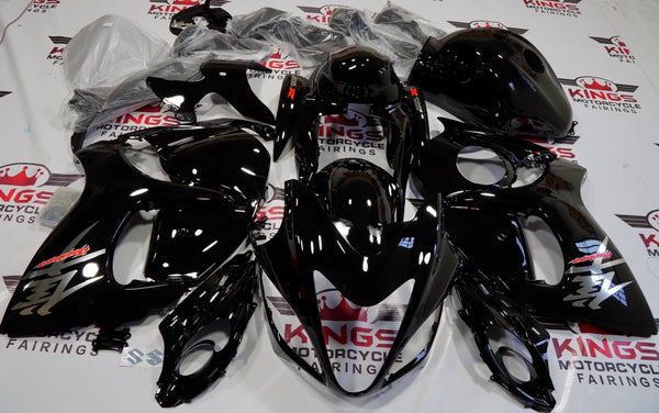 Suzuki GSX1300R Hayabusa Fairings (2008-2020) Black, Chrome at KingsMotorcycleFairings.com