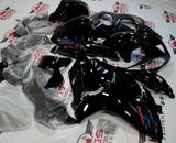 Black and Chrome Fairing Kit for a 2008, 2009, 2010, 2011, 2012, 2013, 2014, 2015, 2016, 2017, 2018 & 2019 Suzuki GSX-R1300 Hayabusa motorcycle
