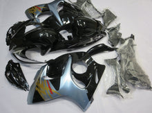 Black, Light Blue and Gold Fairing Kit for a 2008, 2009, 2010, 2011, 2012, 2013, 2014, 2015, 2016, 2017, 2018 & 2019 Suzuki GSX-R1300 Hayabusa motorcycle