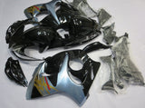 Black, Light Blue and Gold Fairing Kit for a 2008, 2009, 2010, 2011, 2012, 2013, 2014, 2015, 2016, 2017, 2018 & 2019 Suzuki GSX-R1300 Hayabusa motorcycle