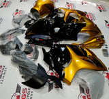 Gold, Black and Burgundy Red Fairing Kit for a 2008, 2009, 2010, 2011, 2012, 2013, 2014, 2015, 2016, 2017, 2018 & 2019 Suzuki GSX-R1300 Hayabusa motorcycle