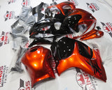 Orange and Black Fairing Kit for a 2008, 2009, 2010, 2011, 2012, 2013, 2014, 2015, 2016, 2017, 2018 & 2019 Suzuki GSX-R1300 Hayabusa motorcycle.