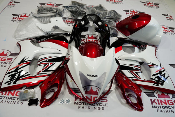 Suzuki GSXR1300 Hayabusa (2008-2019) White, Candy Apple Red & Black Fairings