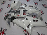 Pearl White and Red Fairing Kit for a 2000, 2001, 2002 & 2003 Suzuki GSX-R600 motorcycle