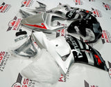 Silver and Black Fairing Kit for a 2000, 2001, 2002 & 2003 Suzuki GSX-R600 motorcycle