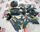 Dark Nardo Gray and Yellow Fairing Kit for a 2006 & 2007 Suzuki GSX-R600 motorcycle