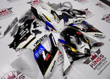 Suzuki GSXR600 (2008-2010) Black, White & Blue Viru Fairings at KingsMotorcycleFairings.com