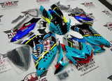 Suzuki GSXR600 (2008-2010) Blue, Black, Red, Yellow & White Custom Fairings at KingsMotorcycleFairings.com