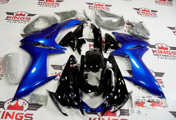 Suzuki GSXR600 (2011-2023) Black & Blue Fairings at KingsMotorcycleFairings.com