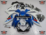 Suzuki GSXR600 (2011-2023) Blue & White Fairings at KingsMotorcycleFairings.com