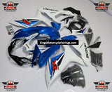 Suzuki GSXR600 (2011-2023) Blue & White Fairings at KingsMotorcycleFairings.com