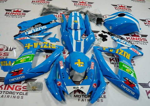 Suzuki GSXR750 (2006-2007) Light Blue & White Rizla Fairings