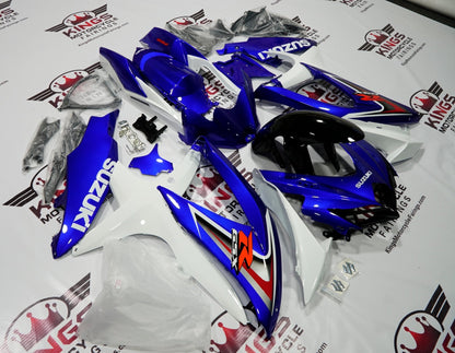 Suzuki GSXR750 (2008-2010) Blue, White, Black, Gray & Red Fairings at KingsMotorcycleFairings.com