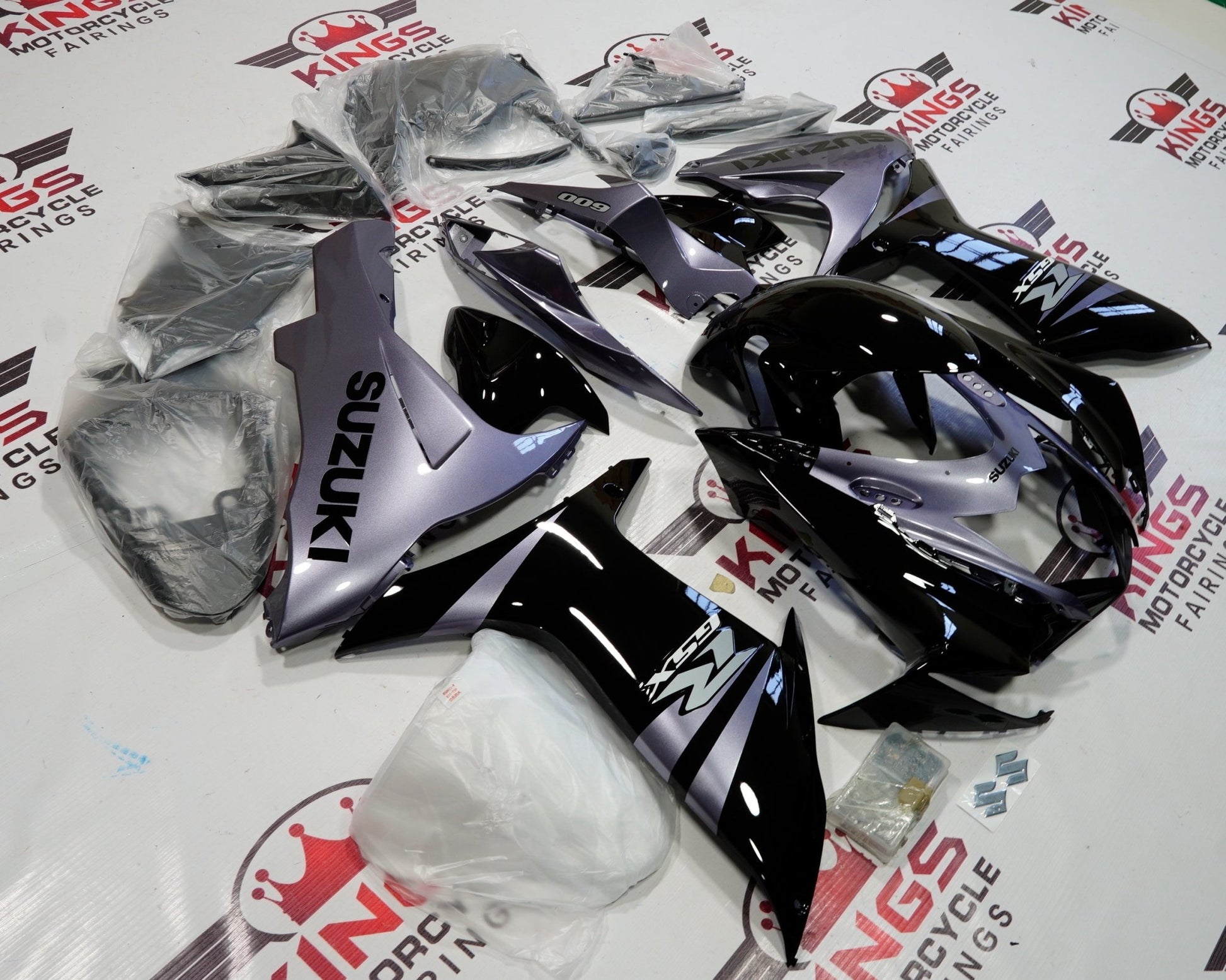 Suzuki GSX-R750 Fairing Kit (2011-2023) Black, Gray at KingsMotorcycleFairings.com