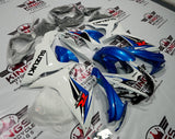 Suzuki GSXR750 (2011-2023) Blue & White Fairings at KingsMotorcycleFairings.com