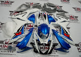 Suzuki GSXR750 (2011-2023) Blue & White Fairings at KingsMotorcycleFairings.com