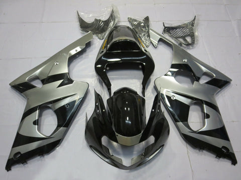 Suzuki GSX-R1000 Fairings (2000-2002) Silver, Black at KingsMotorcycleFairings.com