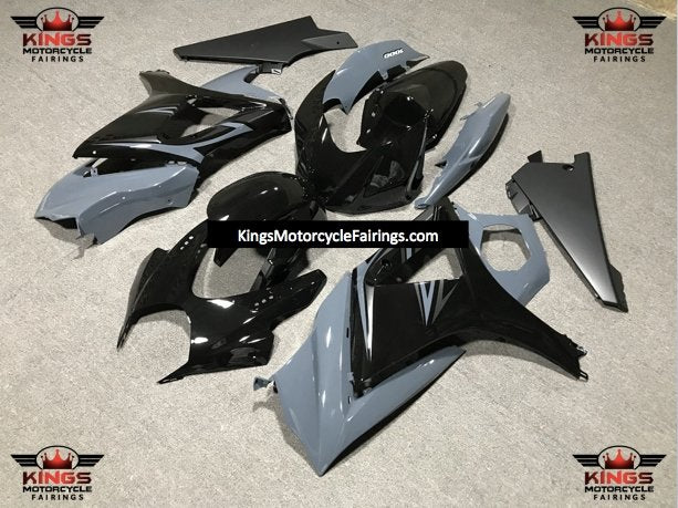 Suzuki GSX-R1000 Fairings (2007-2008) Nardo Gray, Black at KingsMotorcycleFairings.com