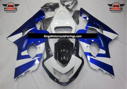 Suzuki GSX-R600 Fairings (2004-2005) Blue, White, Black at KingsMotorcycleFairings.com