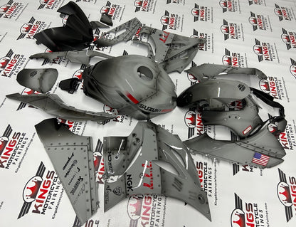 Suzuki GSX-R 1000 Fairings (2017-2025) Custom Nardo gray at KingsMotorcycleFairings.com