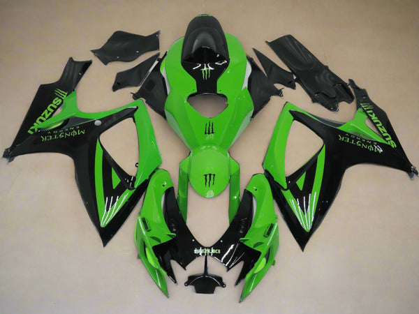 Suzuki GSX-R 600 Fairings (2006-2007) Green, Black Monster at KingsMotorcycleFairings.com