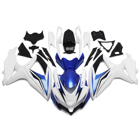 Suzuki GSX-R 600 Fairings (2008-2010) White, Blue, Black, Silver at KingsMotorcycleFairings.com