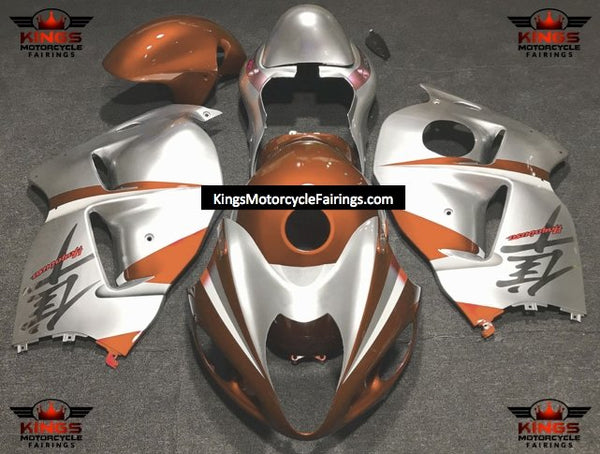Suzuki GSX1300R Hayabusa Fairings (1999-2007) Orange, Silver at KingsMotorcycleFairings.com