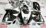 Suzuki GSX1300R Hayabusa Fairings (1999-2007) Silver, Dark Gray at KingsMotorcycleFairings.com