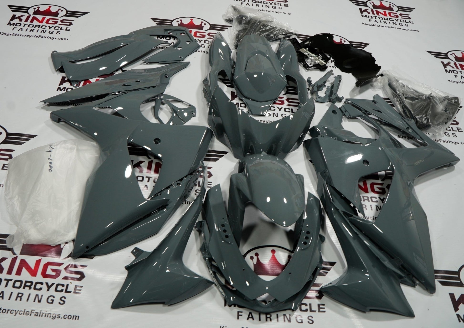 Suzuki GSXR1000 (2009-2016) Dark Nardo Gray Fairings at KingsMotorcycleFairings.com
