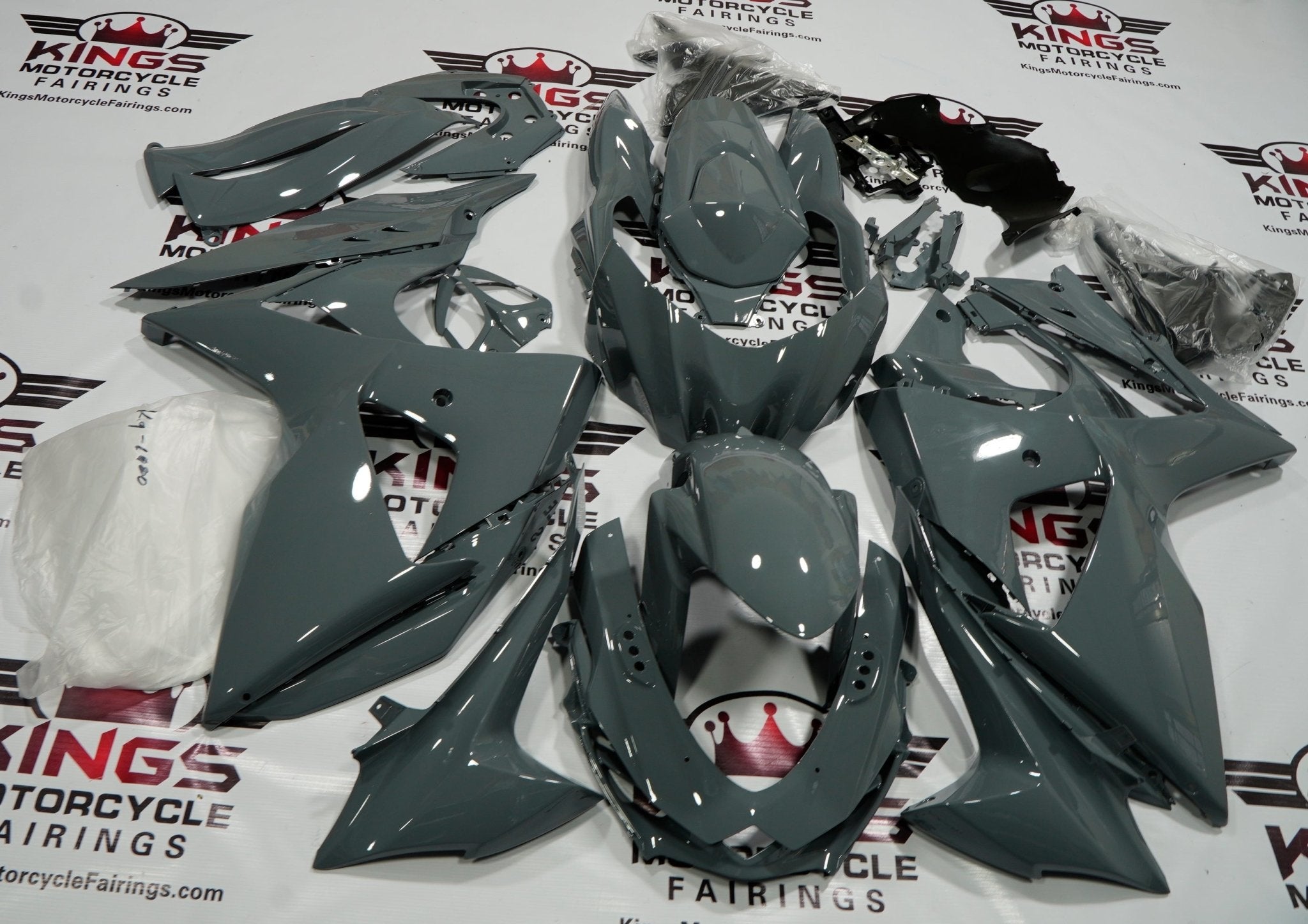 Suzuki GSXR1000 (2009-2016) Dark Nardo Gray Fairings at KingsMotorcycleFairings.com