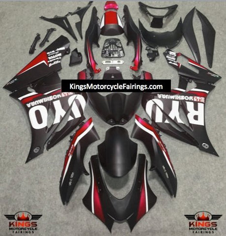 Suzuki GSXR1000 (2017-2025) Matte Black, Red, White Fairings at KingsMotorcycleFairings.com